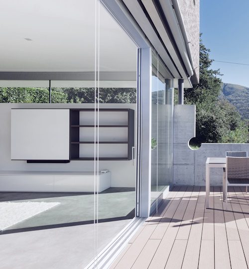 Architecture, modern house, outdoor, view from veranda